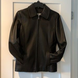 Liz Claiborne Leather Jacket petite small